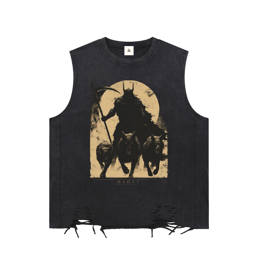 Snow Washed Raw-Hem Tank Top