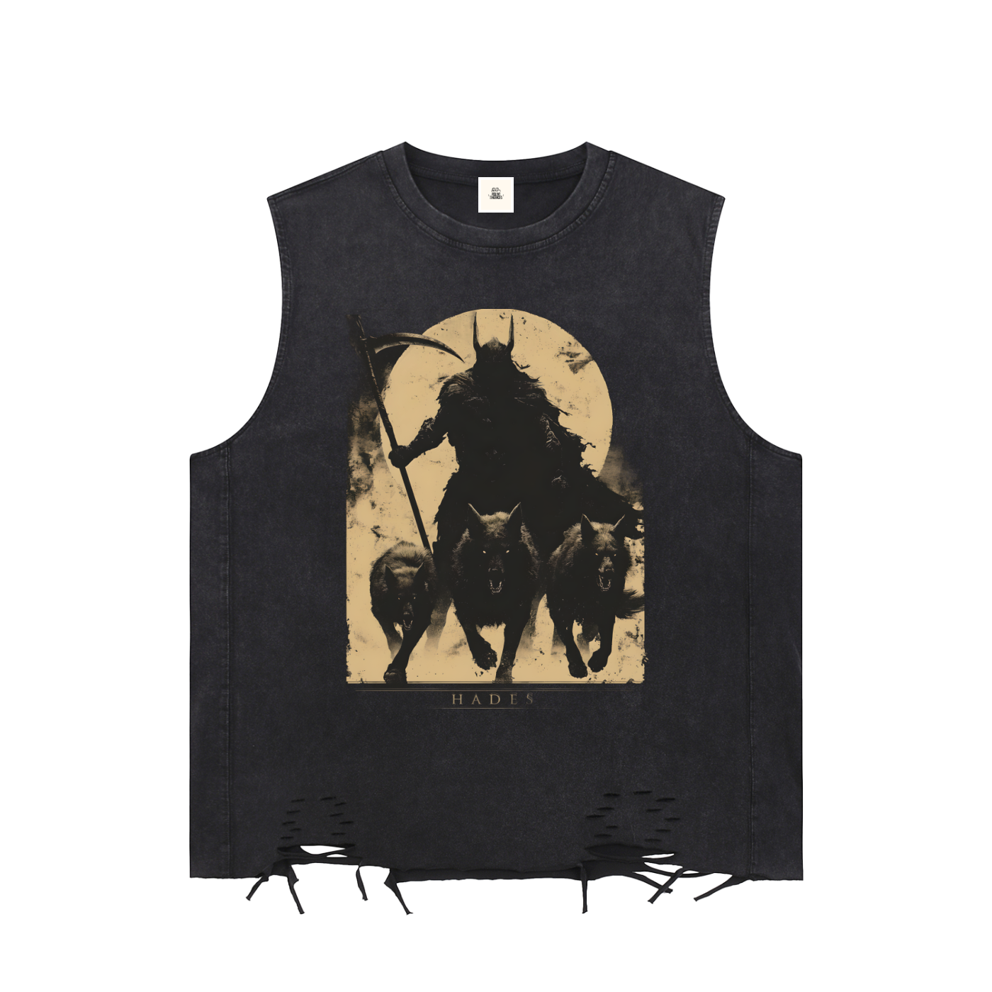 Snow Washed Raw-Hem Tank Top