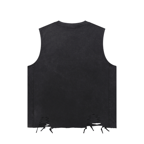 Snow Washed Raw-Hem Tank Top