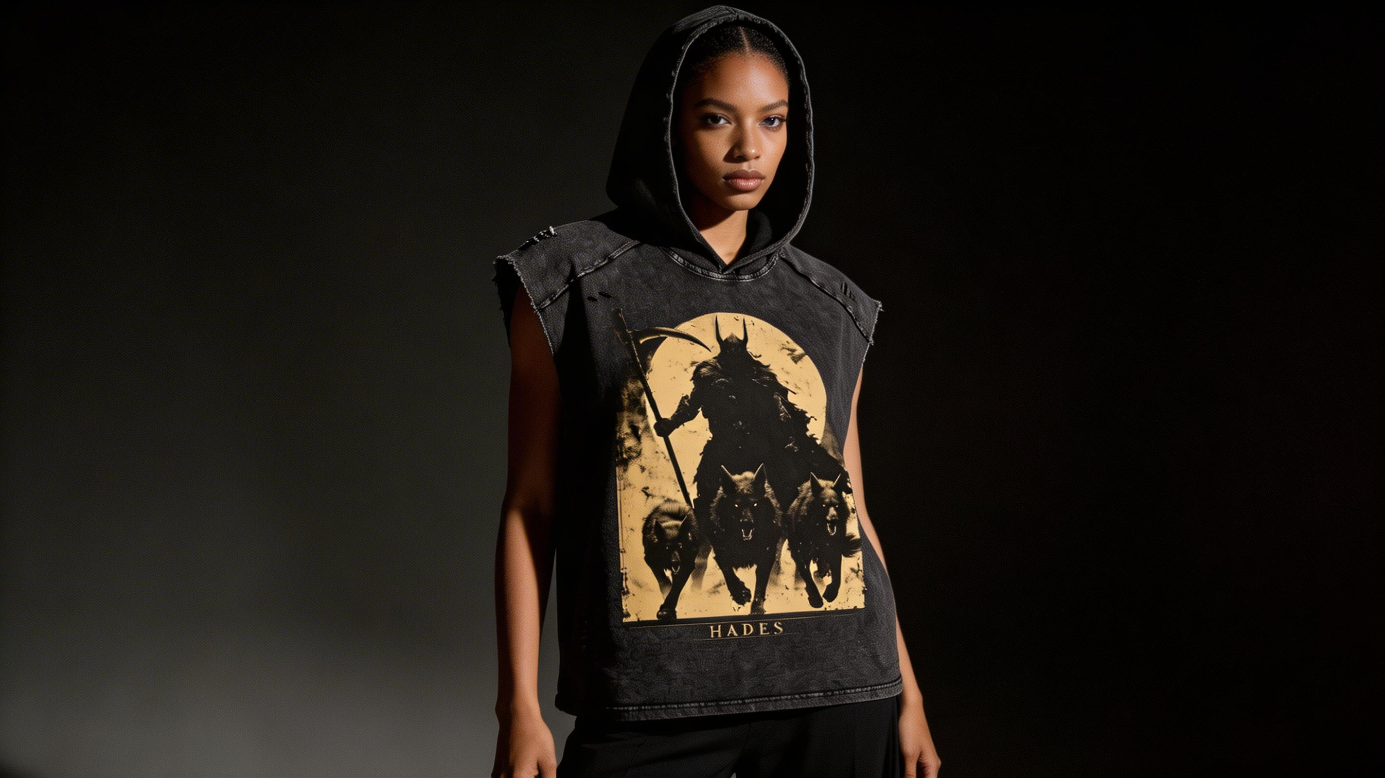 Hades Snow Washed Boxy Hooded Tank Top